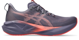 ASICS Novablast 5 Greyish Purple / Coral Reef Hommes Taille 43.5