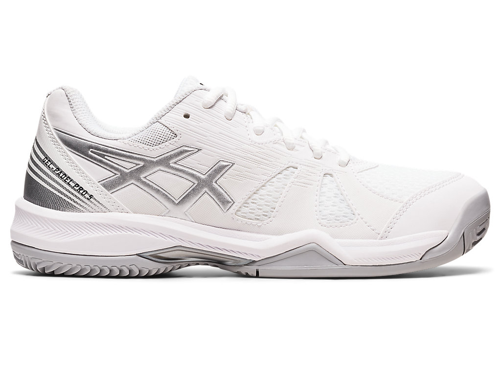 ASICS Gel - Padel Pro 5 White / Pure Silver Mujer 