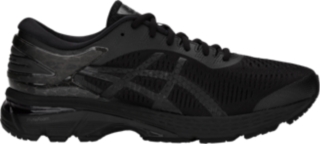 asics all black running shoes