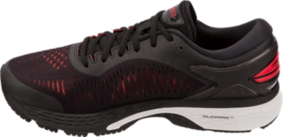 Asics gel kayano 25 men's shoes black/classic red sale