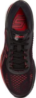 asics kayano 25 black red