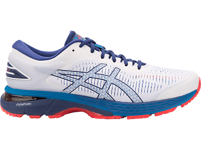 Men's GEL-Kayano 25 | White/Blue Print | Running Shoes | ASICS