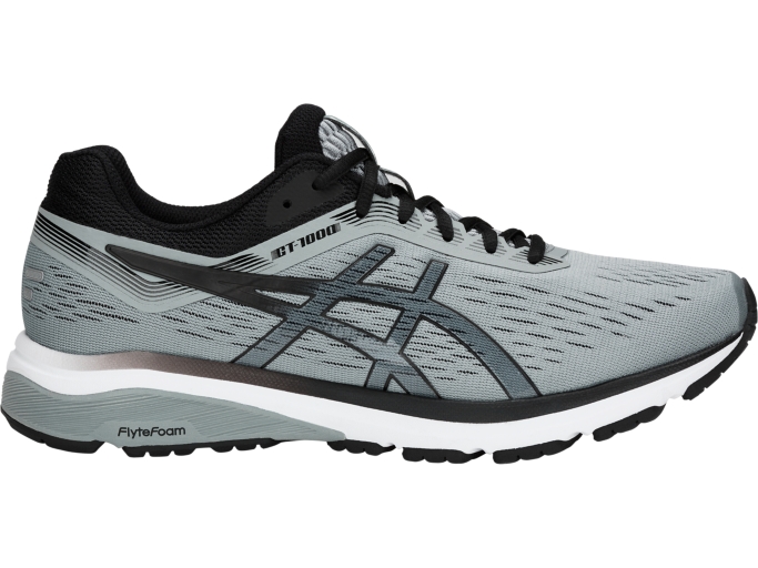 Men s GT 1000 7 Stone Grey Black Running Shoes ASICS