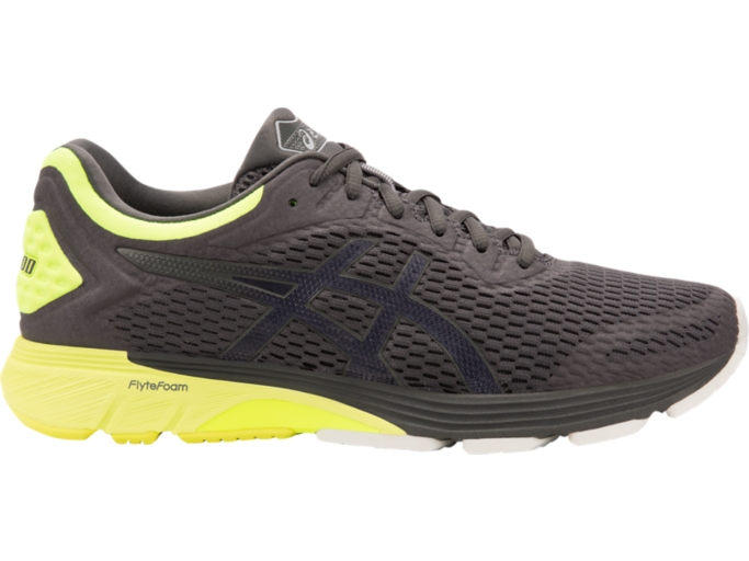 Men s GT 4000 Dark Grey Safety Yellow Running Shoes ASICS