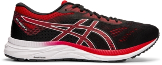 asics black red