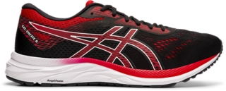 Men s GEL EXCITE 6 Black Speed Red Running Shoes ASICS