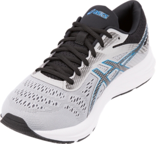 Men s GEL EXCITE 6 Mid Grey Electric Blue Running Shoes ASICS