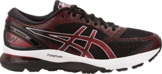 Men's GEL-NIMBUS 21 | Black/Classic Red | Running Shoes | ASICS