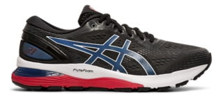 asics gel nimbus 21 black red