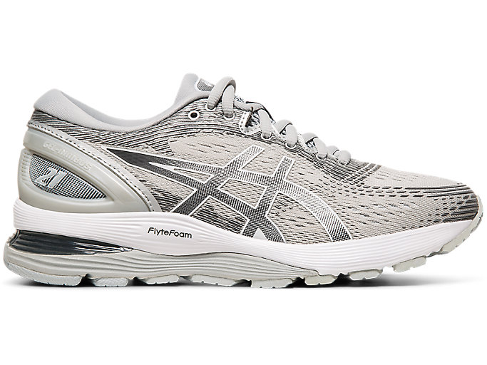 Men's GEL-NIMBUS 21 | Mid Grey/Silver | Running Shoes | ASICS