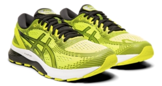 Men s GEL NIMBUS 21 Safety Yellow Black Running Shoes ASICS