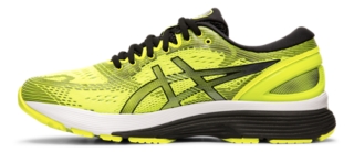 Men s GEL NIMBUS 21 Safety Yellow Black Running Shoes ASICS