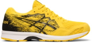 yellow black asics