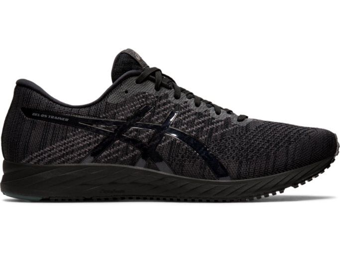 Black asics shop mens trainers