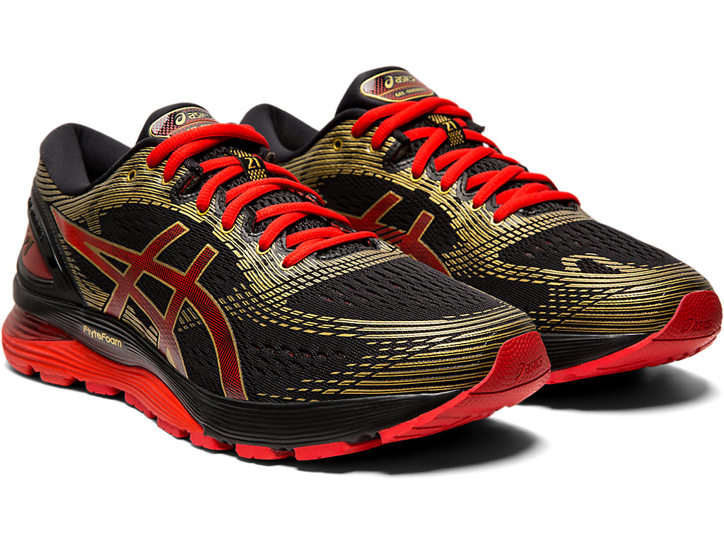 Men's GEL-Nimbus 21 | Black/Classic Red | Running Shoes | ASICS