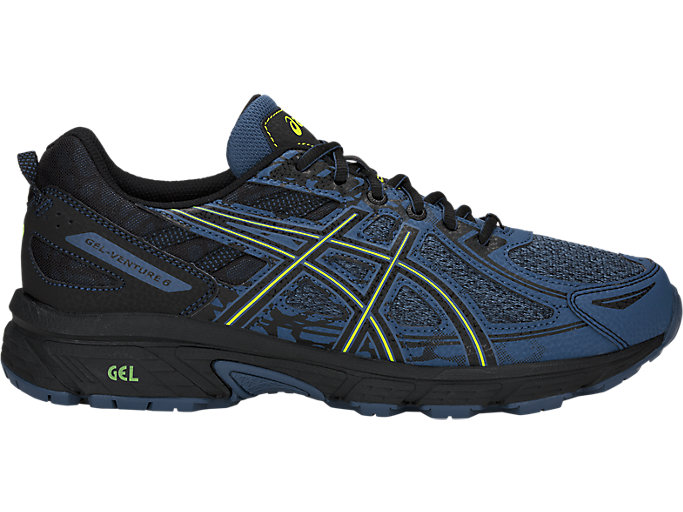 Men's GEL-Venture 6 MX | Grand Shark/Neon Lime | Trail Running Shoes ...