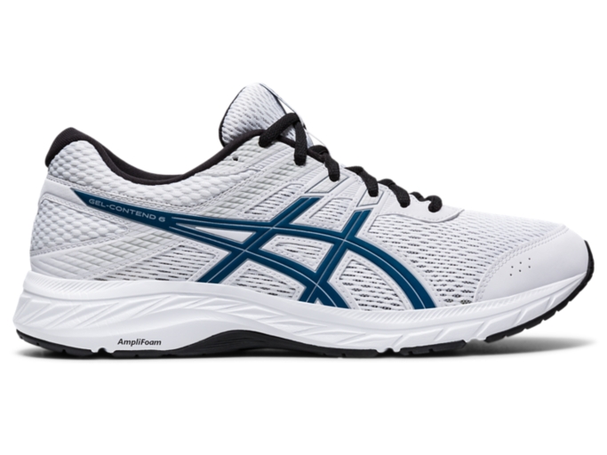 Men s GEL CONTEND 6 White Mako Blue Running ASICS Australia