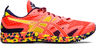 asics bright colored running shoes