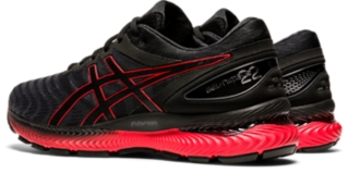 Asics mens hotsell red running shoes