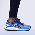 Men's GEL-NIMBUS 22 Knit | Piedmont Grey/Mako Blue | Running Shoes 
