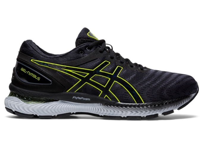 Men s GEL NIMBUS 22 Carrier Grey Lime Zest Running Shoes ASICS