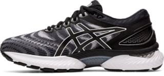 Men s GEL NIMBUS 22 WIDE White Black Running Shoes ASICS