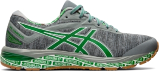 asics grey green