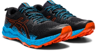 Men s FujiTrabuco Lyte Black Digital Aqua Trail Running Shoes