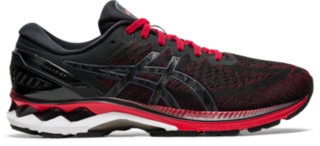 asics black red