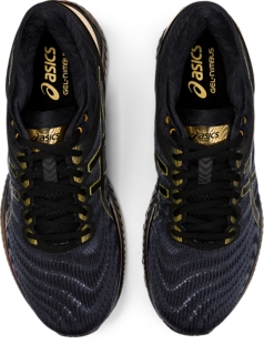 Men s GEL NIMBUS 22 Platinum Black Pure Gold Running Shoes ASICS