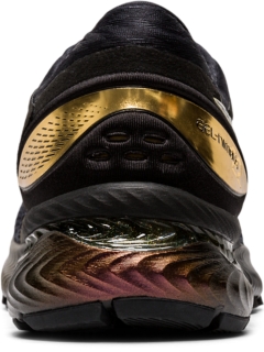 Men S Gel Nimbus 22 Platinum Black Pure Gold Running Shoes Asics