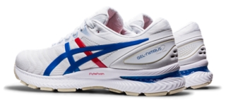 Men's GEL-NIMBUS 22 | White/Electric Blue | Running Shoes | ASICS