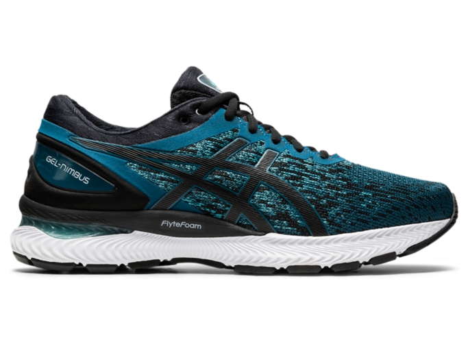 Men's GEL-NIMBUS 22 Knit | Magnetic Blue/Black | Running Shoes | ASICS