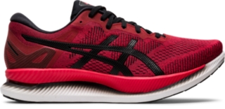 mens red asics trainers