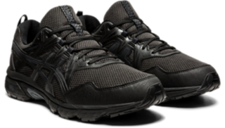 Black leather shop asics mens