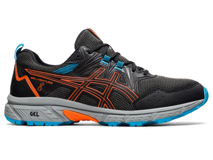 Men's GELVENTURE 8 Black/Marigold Orange Trail Running ASICS