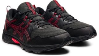 Asics black and red running shoes online