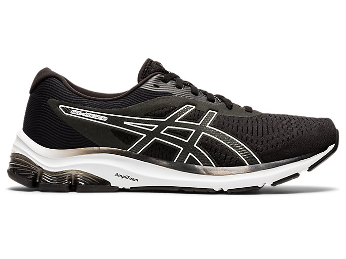Image 1 of 7 of Men's Black/White GEL-PULSE™ 12 Chaussures Running Pour Hommes