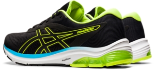 Men's GEL-PULSE 13, Black/Hazard Green, Running