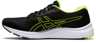 Men s GEL PULSE 12 Black Hazard Green Running Shoes ASICS