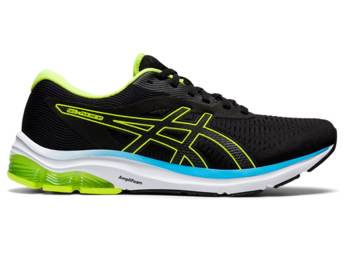 Men's GEL-PULSE 12 | Black/Hazard Green | Running Shoes | ASICS