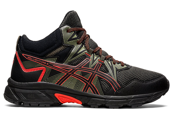 Image 1 of 7 of Men's Black/Cherry Tomato GEL-VENTURE 8 MT Men's Trail Running Shoes & Trainers