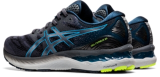 Men's GEL-NIMBUS 23 (4E) Carrier Grey/Digital Aqua | Running Shoes ASICS