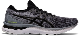 Men's GEL-NIMBUS 23 KNIT | Sheet Rock/Black | Running Shoes | ASICS