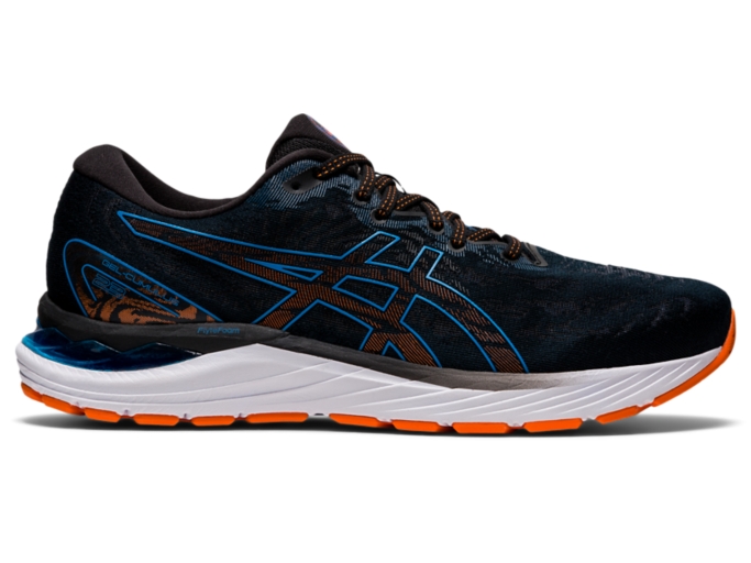 Men's GEL-CUMULUS 23 | Black/Reborn Blue | Running Shoes | ASICS