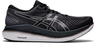 asics all black running shoes