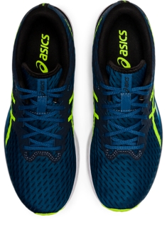  ASICS Men's Hyper Speed Running Shoes, 9, MAKO Blue/Hazard  Green