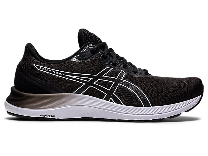 Image 1 of 7 of Homme Black/White GEL-EXCITE™ 8 Chaussures Running Pour Hommes