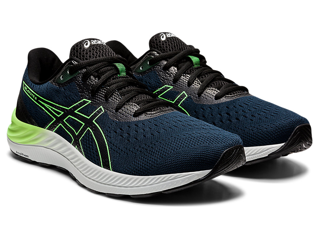 Men's GEL-EXCITE 8 | French Blue/Bright Lime | Running Shoes | ASICS
