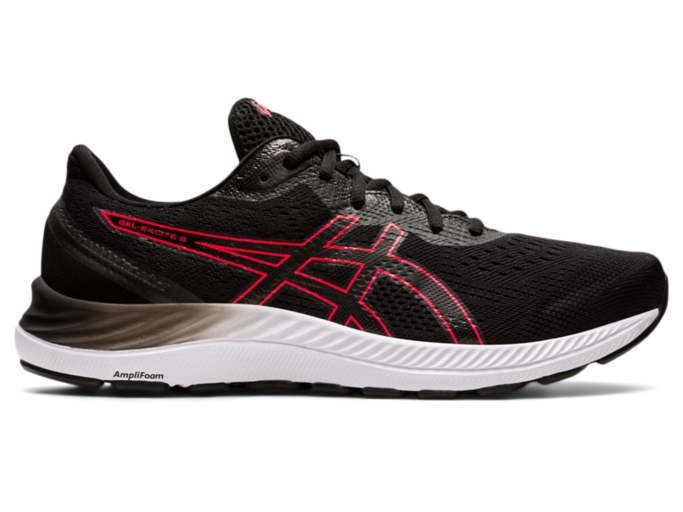 asics running shoes black and red